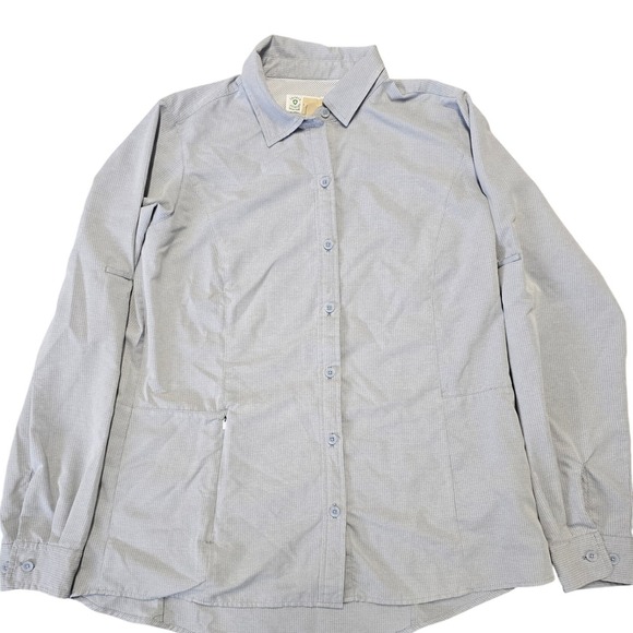 Tops - ExOfficio Insect Shield Shirt Womens Small Travel Hiking Button Up Gray